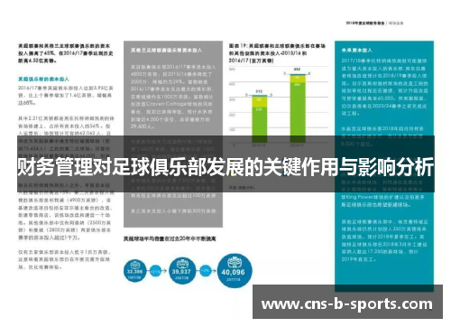财务管理对足球俱乐部发展的关键作用与影响分析 财务管理对足球俱乐部发展的关键作用与影响分析